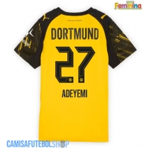 Camisa de time de futebol Borussia Dortmund Karim Adeyemi #27 Replicas 1º Equipamento Feminina 2025-26 Manga Curta
